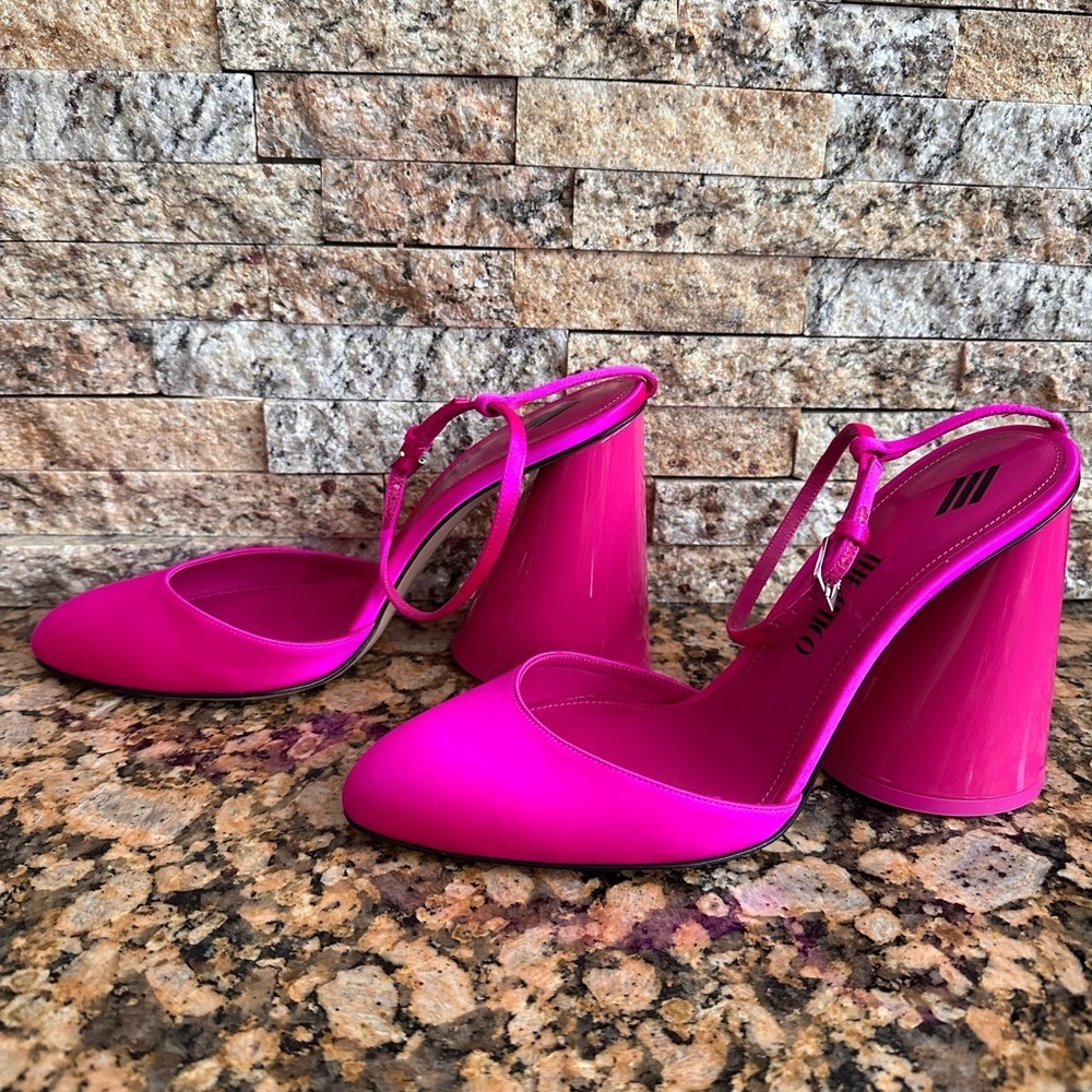 The Attico Luz fuchsia/pink sandals round heels - Picture 5 of 9